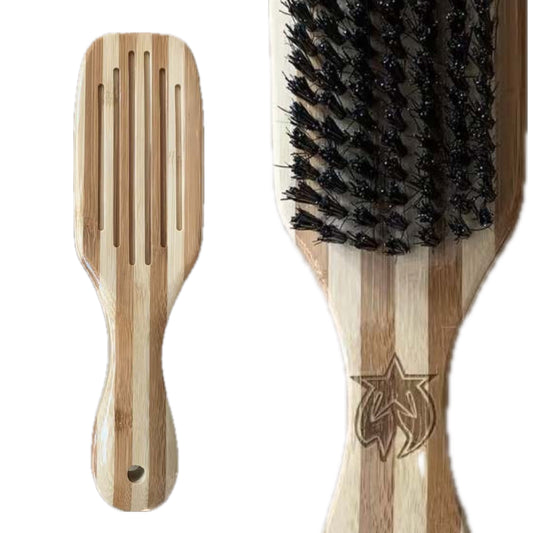 The Medium Boar Bristle.    Zebra Bamboo Grooming Tool. “Go to Guy” aka “The Zamboo”