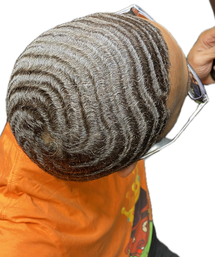 Top view showing defined, connected waves