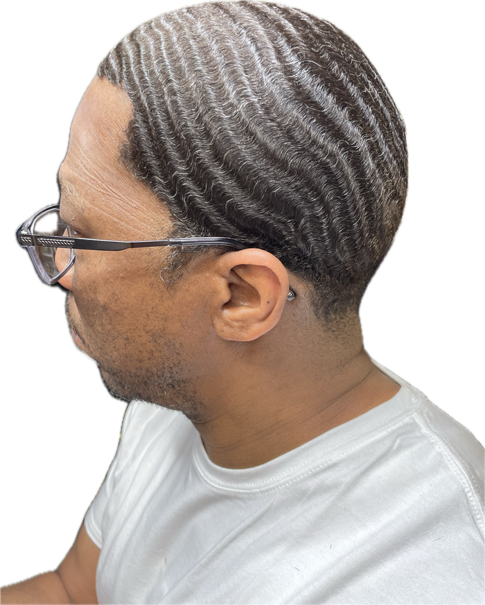 Side profile showing a smooth, defined wave pattern